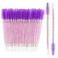 G2PLUS 100pcs Eyelash Brush Lip Brush, Dual Ended Eyelash Extension Brush, Purple Mascara Wands and Lipstick Applicator, Portable Makeup Brush for Eyebrow, Lip gross and Lash Extension