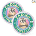 Badger Cuticle Cream, Deep Hydration for Dry, Cracked Cuticles & Hangnails, 100% Organic Cuticle Balm with Rich Shea Butter for Strong, Healthy Nails, Non-Greasy Cuticle Oil, .75oz Tin, 2-Pack