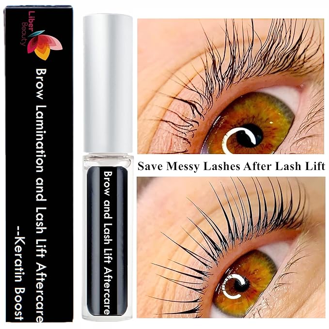 Brow Lamination Aftercare,Lash Lift Care,Eyelash Perm Nutrition, Treat Burning Eyebrow Save Messy Lash, 8 weeks Keratin Care For Perm/Lift(7ml)