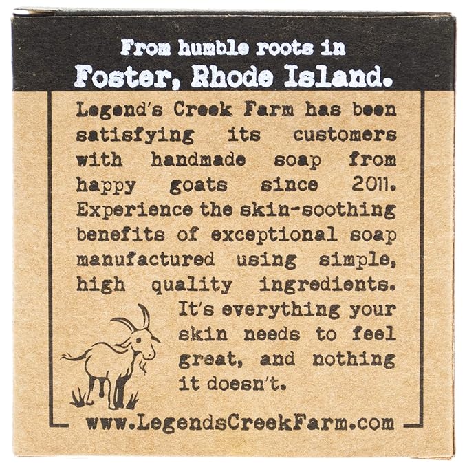 Legend's Creek Farm Goat Milk Soap - Cleansing Moisturizing Bar for Hands and Body - 5 Oz Creamy Lather, Nourishing, Gentle Natural Soap for Sensitive Skin (Black Pine Tar, Pack of 1)