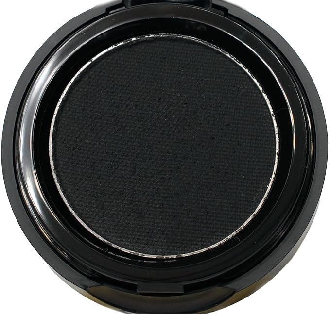 Pure Ziva Black Matte Cake Eyeliner & Pressed Eyeshadow, Water Activated Powder; Gluten & Cruelty Free
