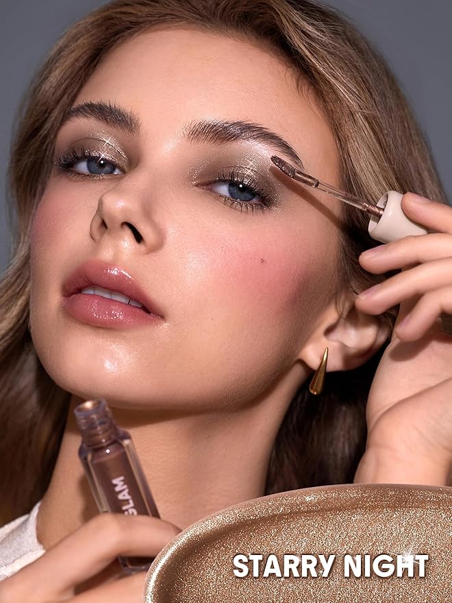 SHEGLAM Airglow Eye Tint 16 Hours Long-Lasting Liquid Eyeshadow Shimmer High-Impact Color Single Eyeshadow - Starry Night