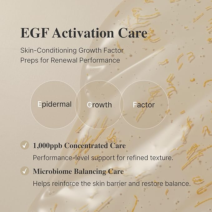 ODEAR EGF Gold Bead Essence Toner – Lightweight Hydrating Formula with Visible Gold Beads, Collagen & Ceramides for Smooth, Balanced, Radiant-Looking Skin (125ml / 4.22 fl. oz.)