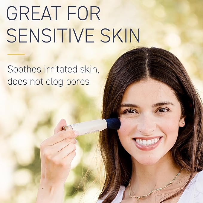 Brush On Block SPF 50 Mineral Powder Sunscreen, Translucent, Broad Spectrum, Water Resistant Face Protection, For All Skin Tones & Types, Reef Friendly, Mfg in USA