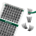 Lash Clusters 96pcs Eyelash Clusters Y01 C Curl 12mm Cluster Lashes KEYYOU Volume Wispy Lash Extension Soft&Comfortable Easy DIY at Home(Y01,C-12mm)