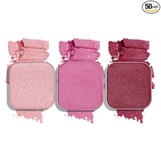 3-Color Eyeshadow Combo Pack – Matte & Shimmer Neutral Shades,Powder, Highly Pigmented, Long-Lasting, Refills Pans for Custom Magnetic Palette