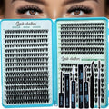 Wispy Lash Clusters Kit 640pcs Eyelash Cluster Extensions Curl Individual False Eyelashes Natural Fluffy Mink Lash Extension Kit (Lash Clusters-50D+60D KIT, Lash Clusters)
