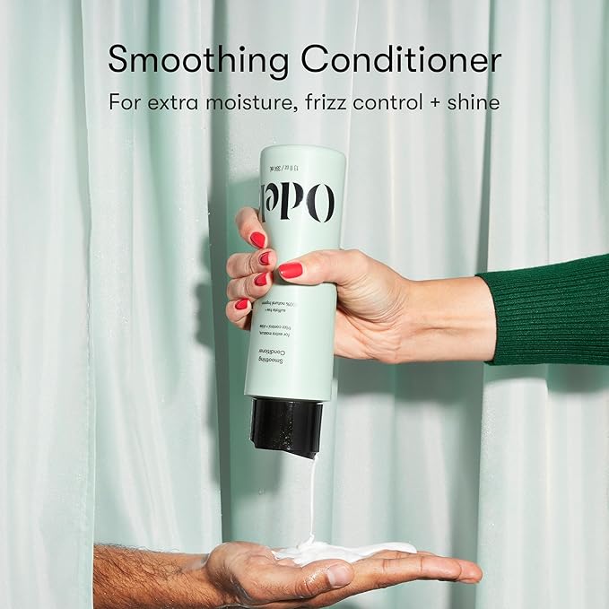 Odele Smoothing Sulfate-Free Conditioner for Extra Moisture, Frizz Control, Shine, and Straight to Curly Hair Types, 32 Fl Oz