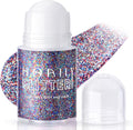 HOSAILY Red White and Blue Roll-on Body Glitter Gel, 4th of July Accessories Holographic Face Glitter Gel, Fourth of July Sequins Makeup for President's Day Patriotic Veterans Day