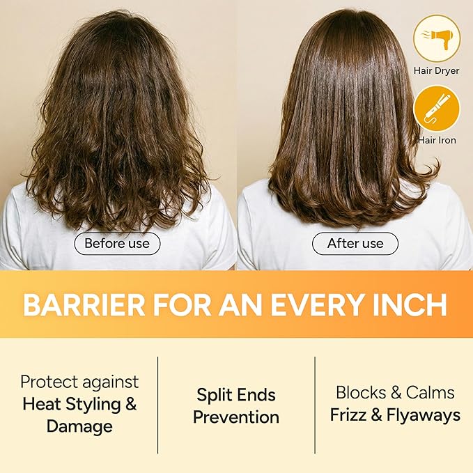 Korean Dual Hair Pack for Smooth & Glossy Hair, Deep Conditioning Treatment with Rice Protein, Silk & Honey Extract, Dual Cream Formula for Dry, Damaged Hair, Mellow Honey, 200g / 7.05 oz