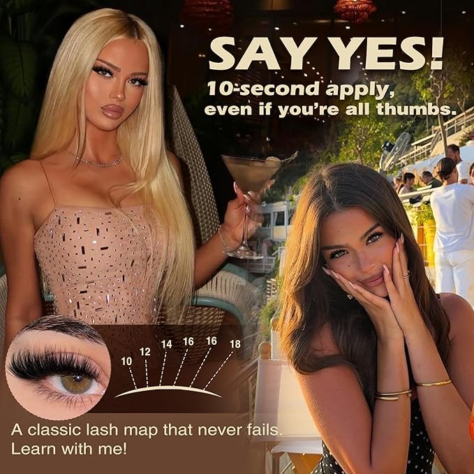 Focipeysa Lash Extension Kit Thick Eyelash Extension Kit 10-18mm Fluff Volume Lash Clusters 200D Individual Eyelashes Kit with Lashes Bond, Lashes Remover, Lash Tweezers, DIY Lash Extension