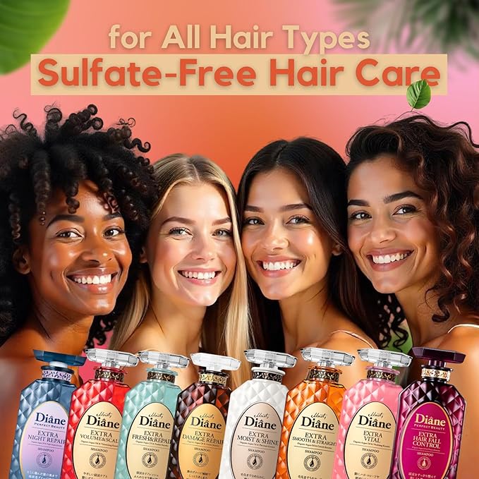 Moist Diane Thickening Shampoo and Conditioner for Fine Hair, Anti Thinging Shampoo & Conditioner for Women with Argan Oil, Keratin from Japan, Dry Scalp Shampoo & Conditioner 30.4Fl Oz VOLUME& SCALP