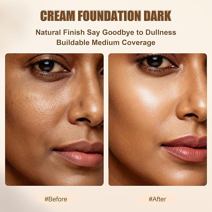 HECI BEAUTY Tinted Foundation Stick, Balm to Cream Foundation with Light to Medium Coverage, Infused with Hydrating Ingredients, Dark 05,0.25 oz