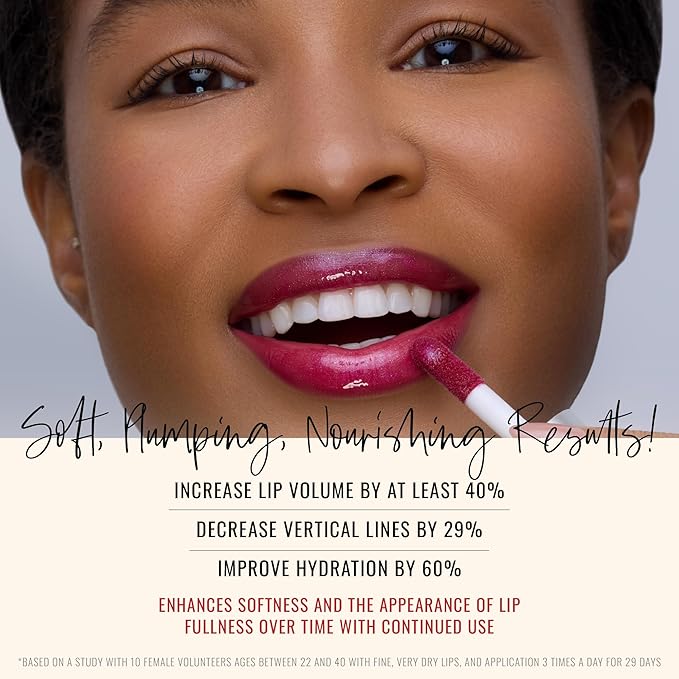 Runway Rogue Loaded Lip Oil, Hydrating and Plumping Lip Shimmer Oil with Tri-Peptide Formula, Juicy Berry Fuchsia Shimmer, ‘Private Screening’