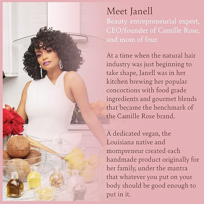 Camille Rose Conditioner, Jansyn’s Moisture Max – Detangler, Deep Conditioner for Dry, Damaged Hair, Frizz Control, 8 Oz