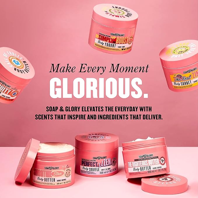 Soap & Glory Face Wash with Vitamin C - 3 in 1 Brightening Facial Cleanser, Makeup Remover & Face Exfoliator - Deeply Cleanses, Purifies & Hydrates for Radiant, Smooth Skin (11.8 fl oz)