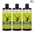 Dr. Woods Tea Tree Liquid Castile Soap - Castile Soap with Pure Tea Tree Oil, Body Wash for Men and Women, Organic Shea Butter, Natural Cleaner for Face, Hands, and Body - 32 Fl Oz, Pack of 3