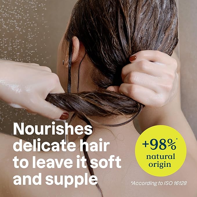 ATTITUDE Nourishing Hair Conditioner for Sensitive Dry Scalp, Dry and Damaged Hair, Soothing Oat, Naturally Dervied Ingredients, Dermatologically Tested, Vegan Detangler, 32 Fl Oz