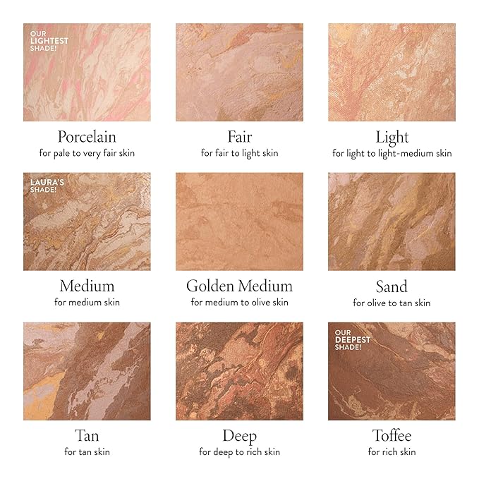 LAURA GELLER NEW YORK Award-Winning Baked Balance-n-Brighten Color Correcting Powder Foundation - Golden Medium - Buildable Light to Medium Coverage - Demi-Matte Natural Finish