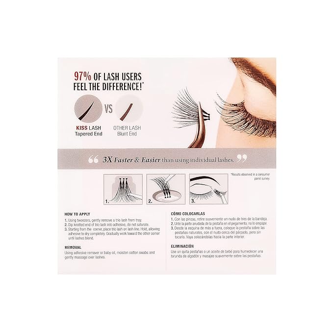 KISS Looks So Natural False Eyelashes Multipack, Lightweight & Comfortable, Tapered End Technology, Reusable, Cruelty-Free, Contact Lens Friendly, Style 'Moved', 30 Count (Pack of 1) Fake Eyelashes