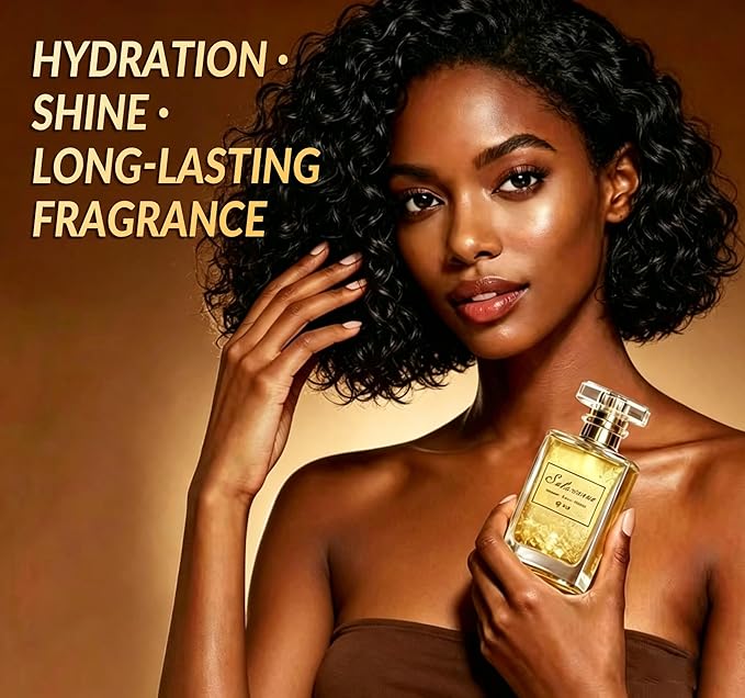 NP NATURES PHILOSOPHY Hair Perfume & Leave-In Hair Serum Spray – Lightweight Anti-Frizz Conditioner, Shine Enhancing Hair Oil Mist for Women, Long-Lasting Fragrance, 1.69 Fl Oz（Solarienne）