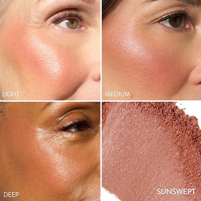 LAURA GELLER NEW YORK Baked Blush-n-Brighten for Mature Skin - 02 Tropic Hues - Powder Blush Won't Settle into Fine Lines - Buildable Natural Finish – Longlasting Formula - Made in Italy