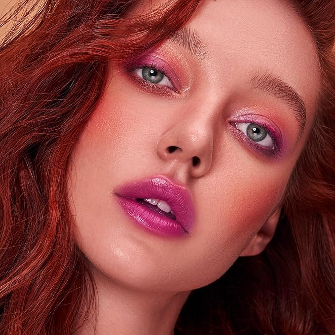Depuplum Purple Lipstick for Women Moisture Lip Gloss Tinted Lip Balm Sheer Lipsticks for Mother's Day Nourishing Hydrate Glossy Lipstick for Dry Lips,DM92 Purplish Red