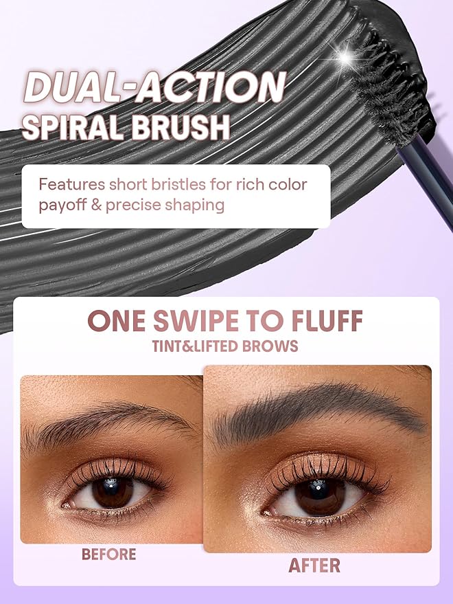 SHEGLAM Airy Tinted Volumizing Brow Mousse Eyebrow Cream Gel Highly Pigmented Shaping Filling Water Removal-Espresso