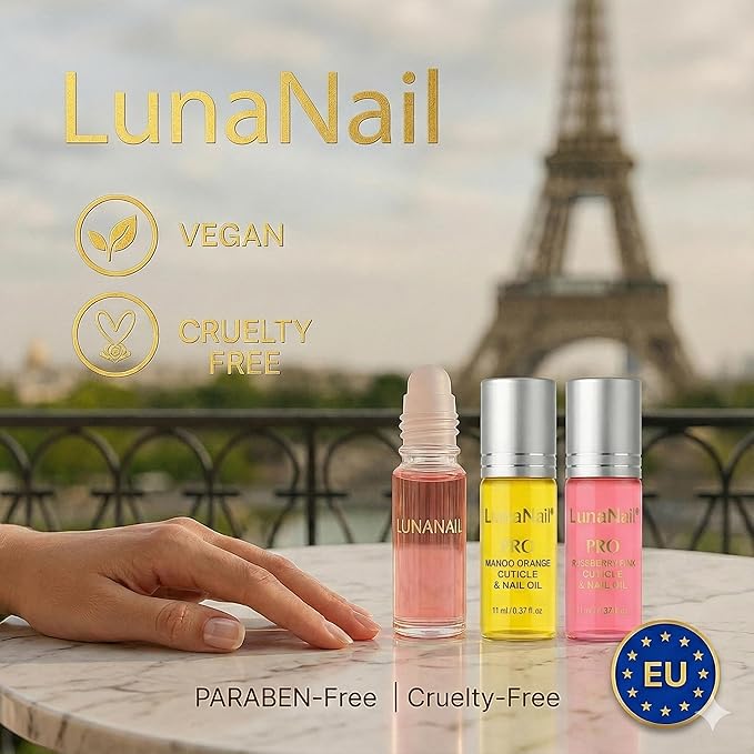 Cuticle Oil for Nails & Growth, Roll-On | Vitamin E & Jojoba Nail Strengthener Serum | Deep Hydration for Dry, Damaged Cuticles | Overnight Repair Treatment | Vegan (Mango Orange)
