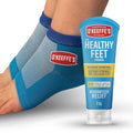 O’Keeffe’s for Healthy Feet Heel Repair Kit with Urea & Lactic Acid – (1 Pair) Reusable Foot Sleeves + 3 oz. Intense Renewal Foot Cream, Exfoliates & Softens Dry Heels