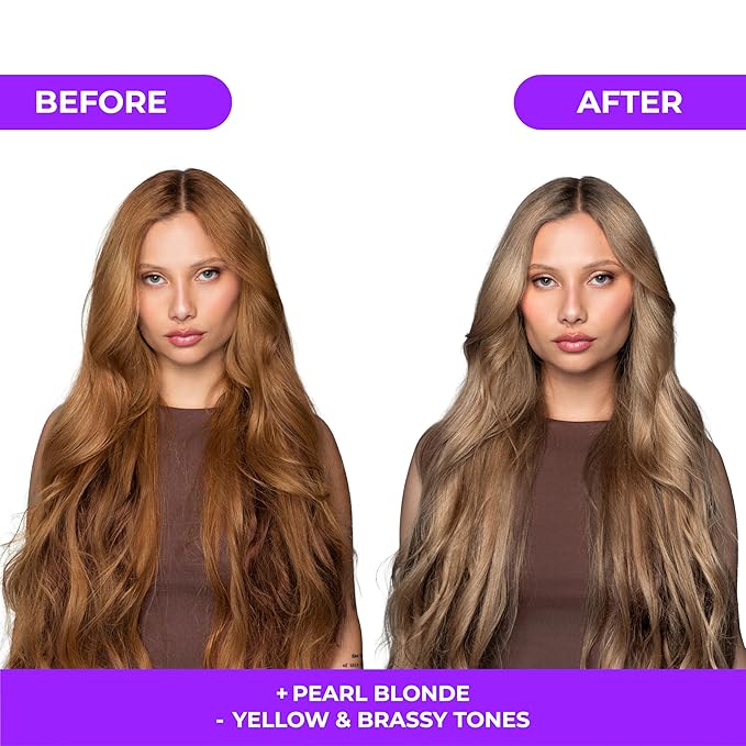 naissant Pearl Blonde Hair Purple Toning Mask | Ultra High-Purity Pigments | Neutralizes Yellow & Brassy Tones | Hyaluronic Acid, Collagen & Biotin | Paraben, Ammonia & Sulfate Free | 10.1 Fl. Oz