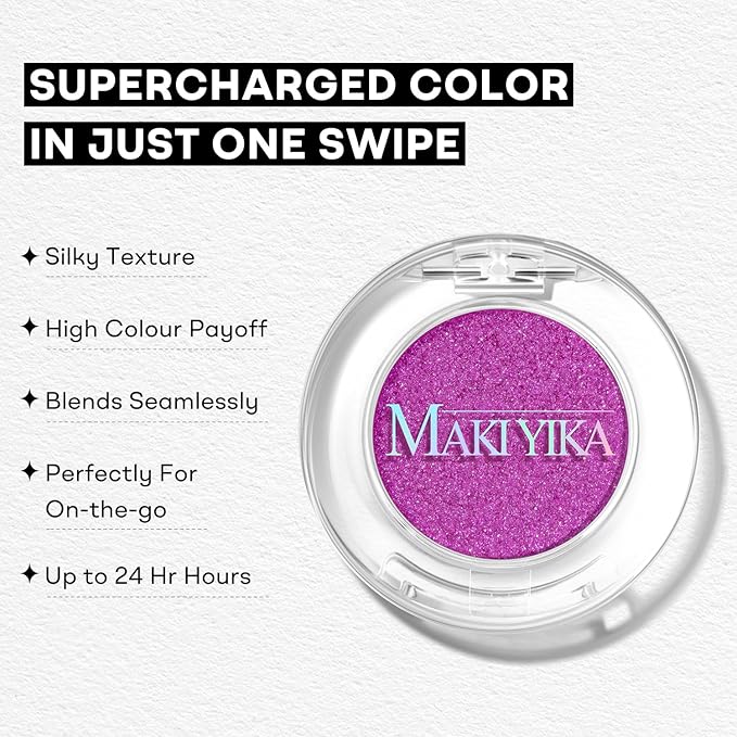 MAKI YIKA Purplish Red Hot Pink Crème Eyeshadow Single Shimmer Purple Red Pink Cream Eye Shadow palette for Women Color Stay Long Lasting Waterproof Eye Makeup Monochrome Eyeshadows,#21