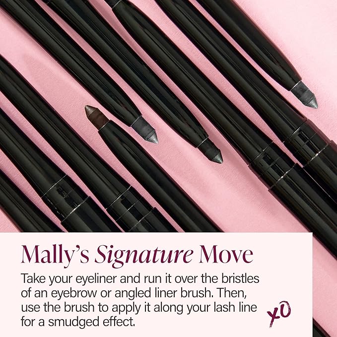 Mally Beauty Evercolor Gel Waterproof Eyeliner - Walnut - Creamy Long-Lasting Smudge-Proof Gel Formula - Retractable Eye Liner