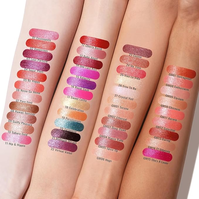 Oulac Matte Coral Lipstick with Glow Metallic Finish - Vegan Lipstick for Women, Creamy Texture, Hydrating Clean Beauty Formula, High-End Magnetic Hook Design, GM11 Aurora