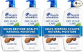 Head & Shoulders Anti-Dandruff Shampoo with 1% Pyrithione Zinc, Dry Scalp Care Shampoo, and Almond Oil for Itch and Dryness Relief, 32.1 fl oz Each (Pack of 4)