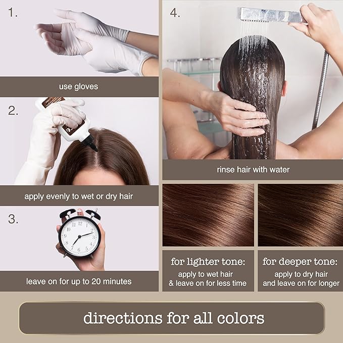 Sauce Beauty Glossy Color + Gloss + Repair, Light Brown, Semi Permanent Hair Dye with Bond-Building and Color-Fade Protection Technology, Adds Shine & Deep Moisture, Lasts 4-8 Weeks, Stops Fade