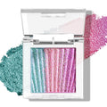 Half Magic Glitter Eyeshadow, Multi Chameleon Glitter Eyeshadow, 3-Color Blue-Pink-Purple Iridescent Holographic Cream Eye Shadow,#02