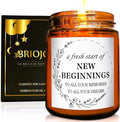 New Beginnings Housewarming New Home Candle - Friendship Gifts for Women - Graduation Farewell Going Away Work Break Up Divorce Gift for Her Bestie Coworker Friend - Relaxing Anxiety Relief