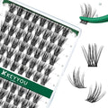 KEYYOU Volume Wispy Lash Extension 96pcs Individual Lashes D Curl 14mm Soft&Comfortable Easy DIY at Home (Y18, D-14mm)