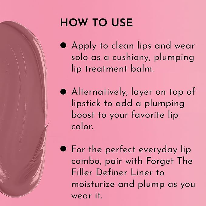 LAWLESS Women's Forget the Filler Lip Plumping Line Smoothing Tinted Balm, Whisper, 0.09 Ounce
