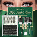 KEYYOU Lash Clusters Kit 280Pcs 100D Long 10-18MIX Lash Spikes Eyelash Clusters Kit Volume Individual Lashes Spiky Lash Extension Kit Cluster Eyelash Extensions Kit(100D&Spikes-D-12-20MIX+13-21MIX)