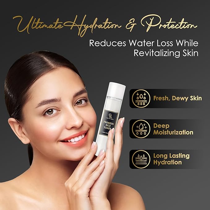Rice Toner from Korean Rice, Milky Toner for Glowing, Hydrated Skin, Increased Collagen Production, Moisture Barrier for Glass Skin, Fragrance Free 5 Fl Oz