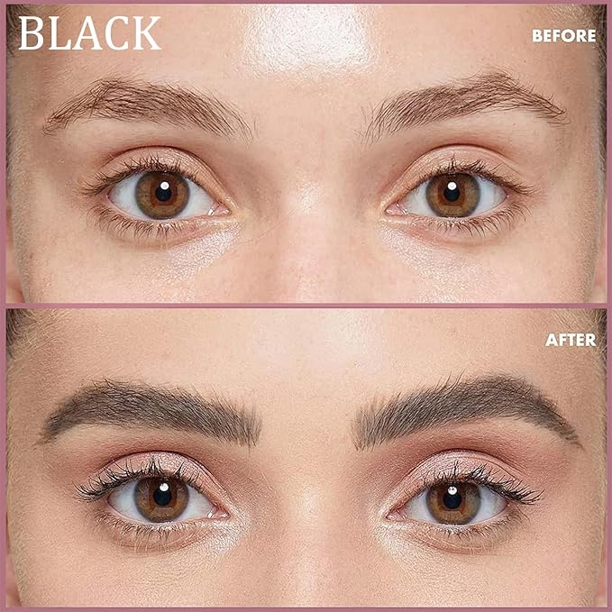 Lash Color Kit, Instant Eyebrow & Eyelash Color Set with Natural Ingredients, Temporary Brow & Lash Color for Home DIY, Safe & Easy for Beginner, 7ml-Black