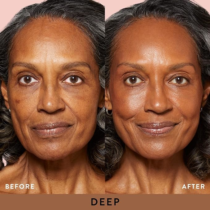LAURA GELLER NEW YORK Baked Balance-N-Glow Illuminating Foundation - Deep - Buildable Sheer to Light Coverage - Satin Finish