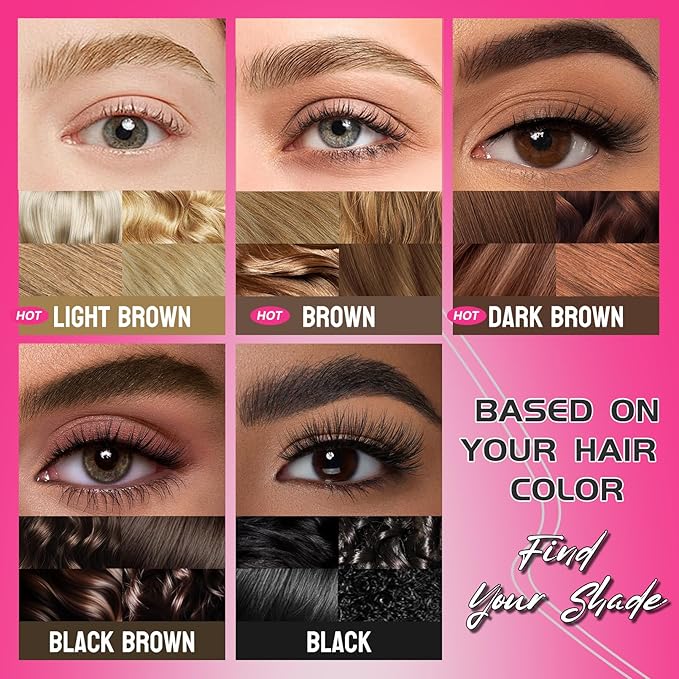 Eyebrow Pen, Waterproof 2-in-1 Dual-Ended Microblading Eyebrow Pencil Upgraded Eye Brow Pen with 2 Fork Tip for Natural-Looking Hair-Like Defined Brows, Last All-Day (Light Brown)