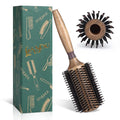 Round Brush for Blow Drying, LORSEX Boar Bristle Hair brush for Women Men, Round Hairbrush for Add Shine/Volume, Minimize Damage (2.8 Inch)