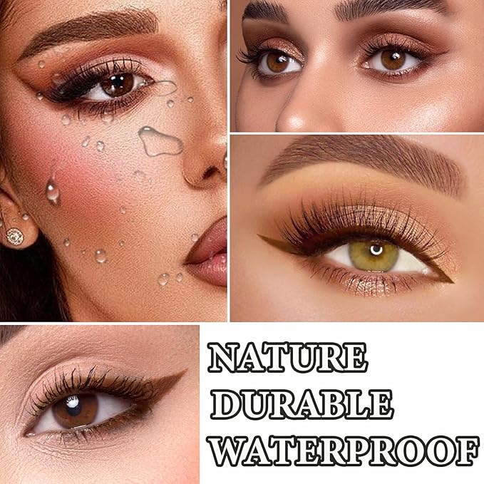 12 PCS Brown Eyeliner Pencils,Professional Long Lasting Waterproof Makeup Pencils,Highly Pigmented Inner Corner Eye Highlighter Eyeliner Pencil Eye Liner Pen Sets for Women