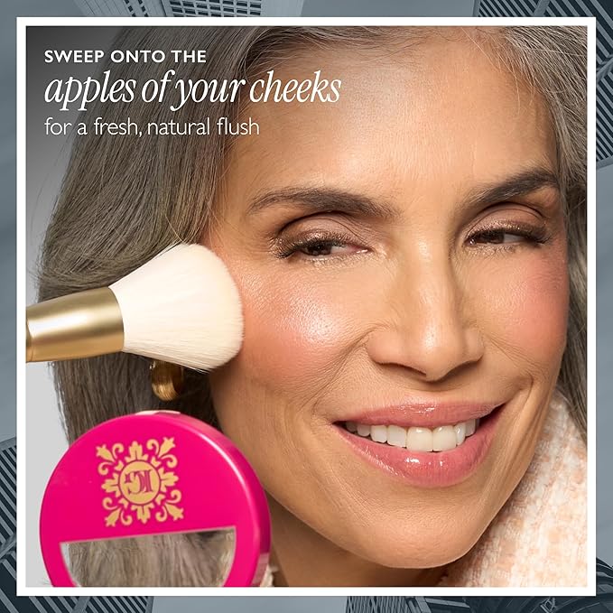 LAURA GELLER NEW YORK Baked Blush-n-Brighten for Mature Skin - 00 Skyline Sunset - Powder Blush Won't Settle into Fine Lines - Buildable Natural Finish – Longlasting Formula - Made in Italy