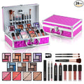 Color Nymph Girls Makeup Kits for Teen, Beginner Makeup Kit For Girls Non Toxic Makeup Set w/Train Case 24pcs Cosmetics Eyeshadow Lipstick Lipgloss Blush Mascara Eyeliner For Tweens Girl/Lady