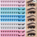 APCYUST Lashes Bulk Wispy Eyelashes Wholesale 100 Pairs 5 Styles 15mm 18mm Dramatic Cat-Eye Faux Mink Lash Reusable 5D Soft Eyelash with Individual Glitter Portable Pack